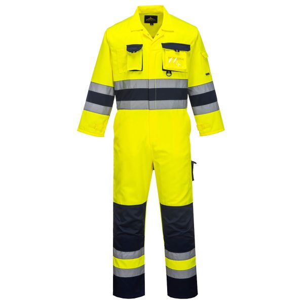 Overol de alta visibilidad reflectiva bicolor Amarillo y azul TX55 PortWest