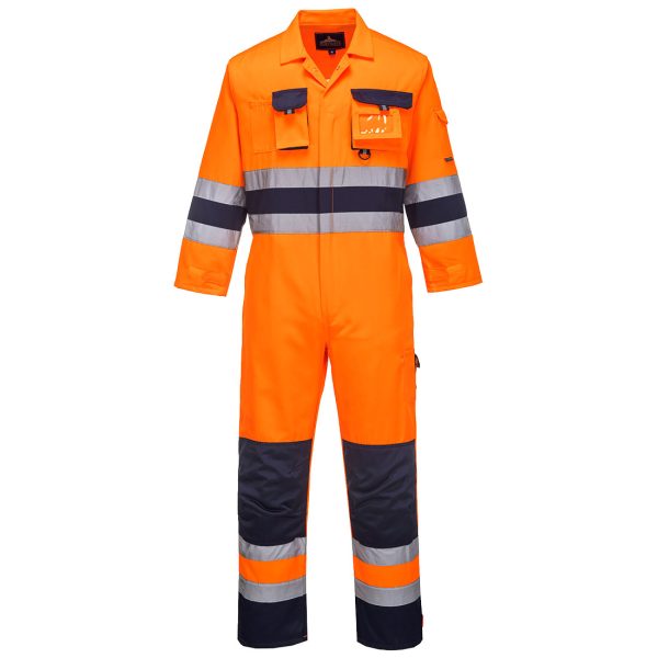Overol de alta visibilidad reflectiva bicolor naranja y azul TX55 PortWest