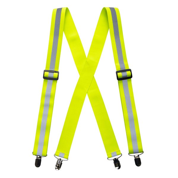 Tirantes de alta visibilidad reflectivos tipo arnes en X  amarillo HV56 PortWest