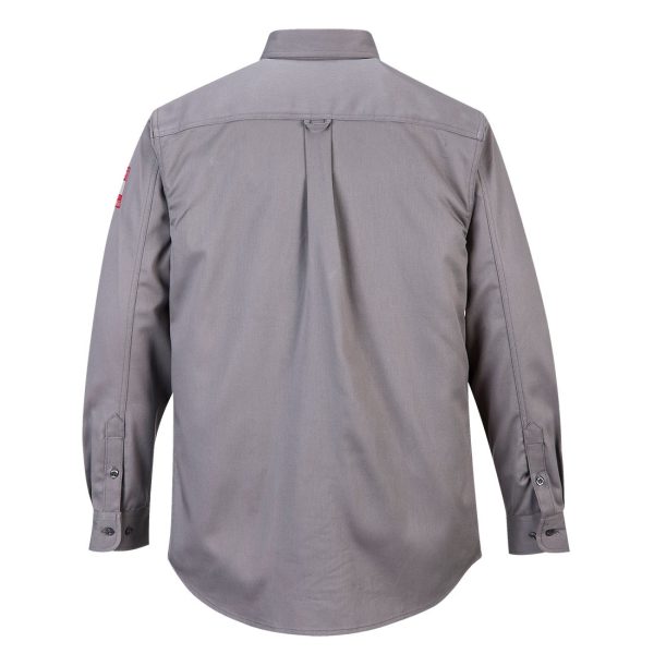 Camisa ignífuga Gris FR89 - Imagen 2