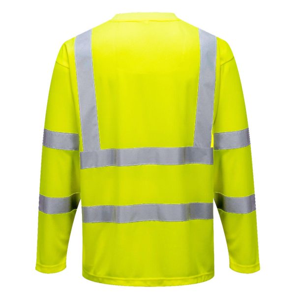 Camiseta manga larga de alta visibilidad reflectiva amarilla S178 PortWest - Imagen 2