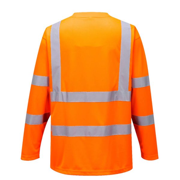 Camiseta manga larga de alta visibilidad reflectiva naranja S178 PortWest - Imagen 2
