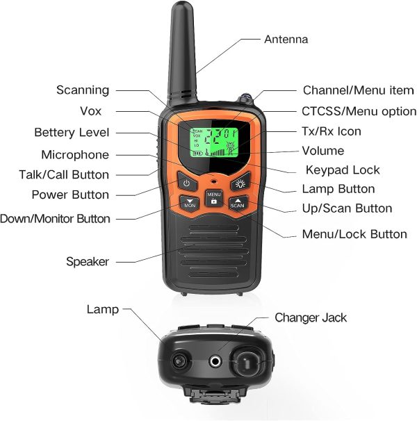 Radio Walkie Talkies De Largo Alcance x 2 Unidad - Imagen 2