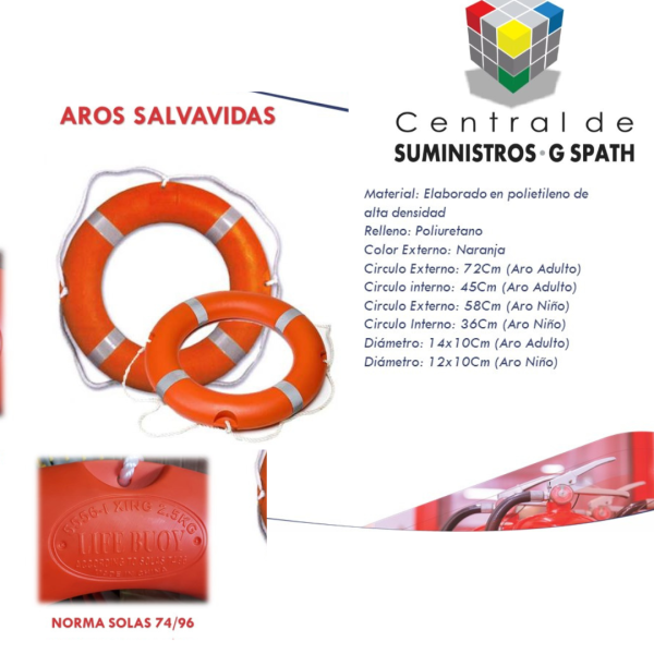 Aro Salvavidas Niño De 60 cm Naraja - Imagen 2