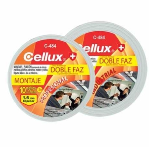Cinta Adhesiva Doble Faz Cellux C-484 x 10 metro