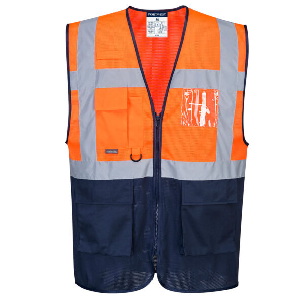 Chaleco Naranja Azul C377 Portwest - Imagen 2
