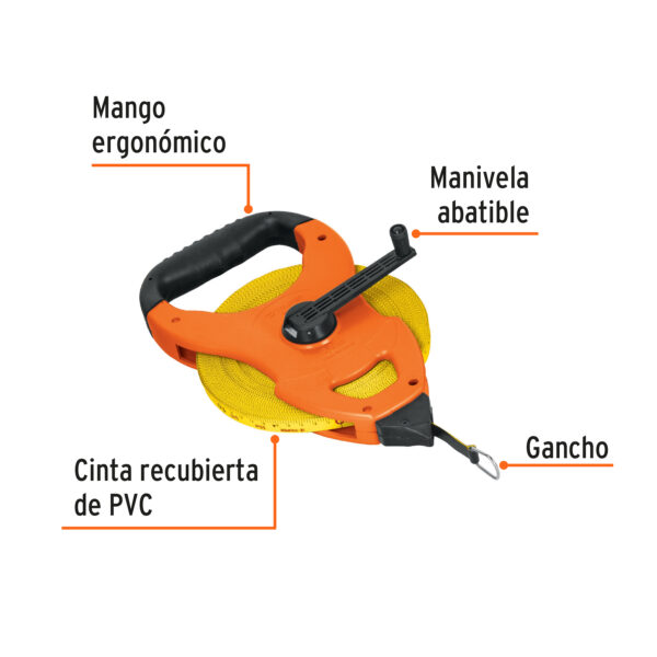 Cinta métrica larga 50 m fibra de vidrio Truper Ref. T12647 - Imagen 2